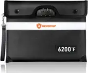 6200°F Upgraded Fireproof Document Bag with Lock, Fireproof Money Bag for Cash w