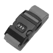 Luggage Straps with Combination Lock TSA Approved Gray