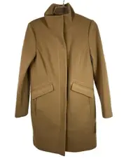 NWT 4 Cole Haan Women's Soft Twill Zip-Up Coat Camel beige