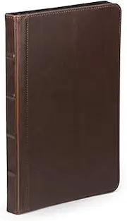 Samsill Vintage Hardback Zipper Padfolio, Business and Interview Portfolio, Refillable Letter Size Writing Pad, Dark Brown