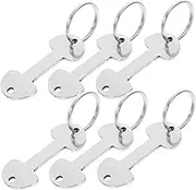 SEWACC 6Pcs Shopping Trolley Tokens Keychain Pendant Removers for Supermarket Carts Grocery Token Accessories for Everyday Use