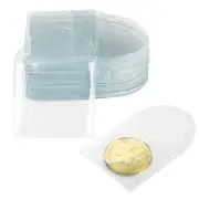 50pcs Single Pocket Coin Sleeves Coin Storage Sleeves Coin Protectors Clear P...