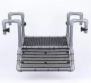 Extra Large Turtle Basking Platform, 19″ Wider Hanging Turtle Dock, Basking Area for Aquarium Tank 40 Breeder, 50/65/75/90 Gallon, Red Eared Slider Tank Accessories(Grey and Black)