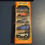 2024 Matchbox MBX British Roadways 5 Pack New Morris Mini Jaguar LEVC Land Rover