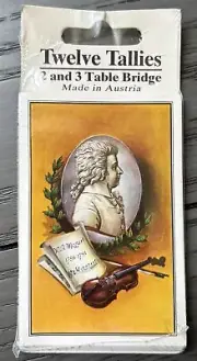 NEW SEALED Twelve Tallies 2 And 3 Table Bridge Mozart T-Cards Made in Austria