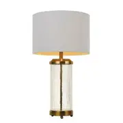 Telbix Lighting Chris Table Lamp - Antique Brass / White