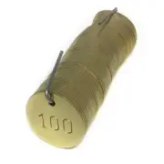 Brass Tags, Numbered 001-100, 1.25" Round
