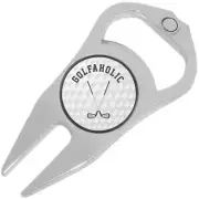 Golfaholic Golf Ball Marker Divot Repair Tool Bottle Opener