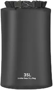 [Generic] Blelsa Ultralight Dry Sack Dry Bag S Stuff Sacks for Camping Hiking Kayaking Black 35L