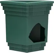 Whtkoph Escondite De with Water Basin Small Habitat House Terrarous Habitat Cave for Decoration Turtle Gecko, Green