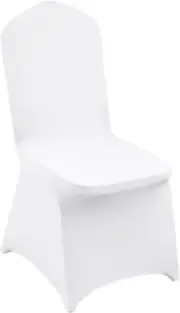 100 Pcs White Chair Covers Polyester Spandex Chair Cover Stretch Slipcovers for