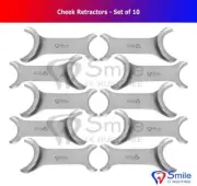 Set of 10 Pcs Cheek Retractors Dental Orthodontic Surgical retractors Smile U.K