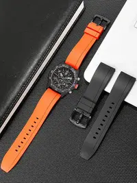 在飛比找Yahoo!奇摩拍賣優惠-【熱賣精選】代用錶帶 橡膠手錶帶代用魯美諾斯LUMINOX雷