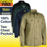 Bisley Work Shirt Original Cotton Drill - Long Sleeve BS6433 NEW