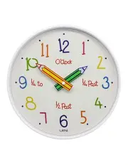 [LENI] Pencil Dial Hanging Home Wall Clock 25cm in Multi