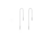 Solid 925 Sterling Silver Chain Drop Earrings
