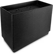 100 Durable Black Plastic Growing Trays with Drain Holes - Perfect for Seedlings