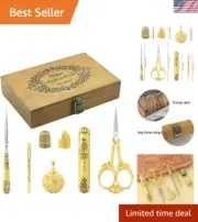 European Style Stainless Steel Scissors Set – Perfect for Sewing and Crafting