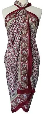 Hand Block Printed Sarong - Be Daisy - 100% Cotton