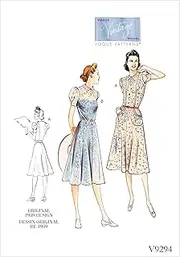 Vogue V9294 Misses' Sewing Pattern Dress, Size 6-8-10-12-14