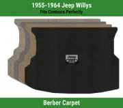 Lloyd Berber Cargo Carpet Mat for 1955-1964 Jeep Willys w/Jeep Grill Logo (for: Jeep)