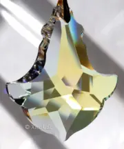 76mm Nautical Anchors Away Crystal Clear AB Prism Suncatcher 3"