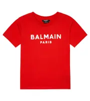 [Balmain Kids] Balmain Kids Logo cotton T-shirt Y 12 red
