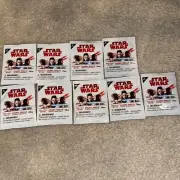 STAR WARS Cosmic Shells Trading Cards 9 Unopened Sealed Packs Winn-Dixie