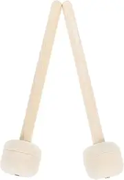 COMPUKAS 2Pcs Drum Mallets Sticks with Wood Handle Felt Head Percussion Mallets for Beginners Musicians and Drum Enthusiasts for Adults