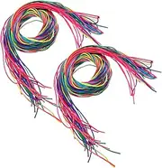 OFFIGAM 64pcs Colorful Hair Wrap Strings for Boys and Girls Rainbow Braiding Hair Ropes Accessories for Girls Ponytails and Braids and Soft Ribbons for Creative Styling