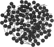 DOITOOL Sturdy Map Push Pins 100pcs Black Round Head Stainless Steel Pins for Office Travel Maps