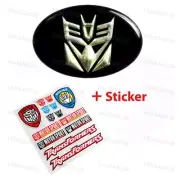 3D EMBLEM For CHRYSLER 300 300C FRONT HOOD TRANSFORMER DECEPTION BADGE + STICKER