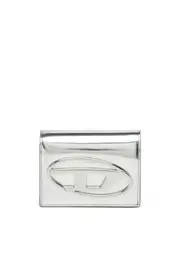[Diesel] Diesel - Bi-fold wallet in mirror leather - Small Wallets - Woman - Silver UNI Silver