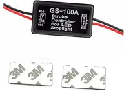 WRITWAA Waterproof LED Strobe Controller Module 12V for Car Motorbike Complete Protection Easy Install for Tail Light