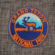 GRAND TETON NATIONAL PARK Wyoming USA 100% Embroidered Patch Badge Motif Iron-On