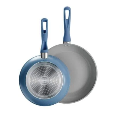 Tramontina Frying Pan Set Blue Aluminum Nonstick Induction Compatible (2-Piece)