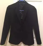 NWT JCREW Campbell blazer in two-way stretch cotton Size0 G0746 Navy