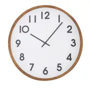 Amalfi Leonard Wall Clock Brown & White 41.5x5.5x41.5cm