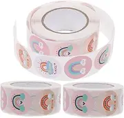 DOITOOL 3 Rolls Thank You Stickers Delicate Themed Labels for Party Favors and DIY Crafts for Cookies Candy Bags Envelopes and