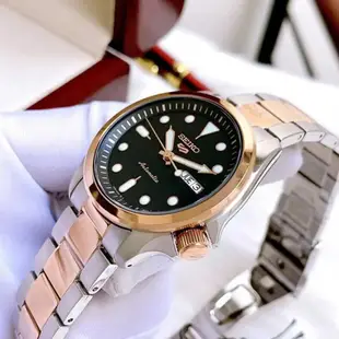 SEIKO 精工 5號Sports 系列時尚簡約 玫瑰金拚色機械錶 40mm 【Watch On-line Store】