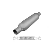Redback Hotdog - 450mm 18" Long 63mm 2-1/2" Spiral Louvered With Spigots