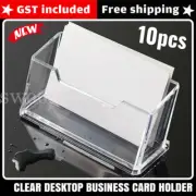10X Business Card Holder Display Clear Desktop PMMA Stand Plastic Desk Shelf AU