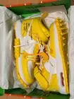 Off-White Nike Sneakers Shoes Air Force 1 Mid Yellow White Size Men's US10 NEW