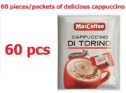 60 pcs Coffee drink 3in1 MacCoffee Cappuccino Di Torino with dark chocolate