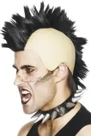 Smiffys Mens Black Mohawk Wig, One Size, Mohican Wig, 42210