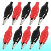 20 Pcs Plastic Boots Coated Metal Alligator Clips 38mm Length