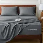 Extra Deep Pocket Queen Sheet Sets Fits 18"-24" in Deep Mattress -100% Cotton Qu