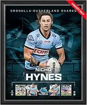 Nicho Hynes Cronulla-Sutherland Sharks Official Nrl Player Print Framed