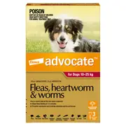 Advocate Red Spot-On Flea & Worming Treatment 10-25kg Dog - 3pk