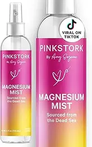Pink Stork Mist: Magnesium Spray For Morning Sickness + Nausea Relief, Supports Energy Levels, Sleep Quality + More, Dead Sea Magnesium + Purified Water, 4 Oz